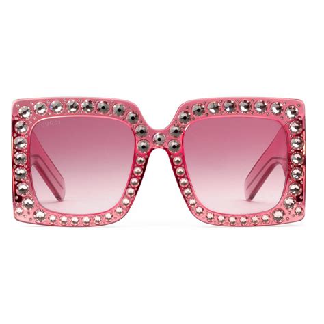 pink gucci eyeglasses|gucci glasses with rhinestones.